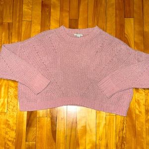 ✅4/$20✅ American Eagle Women’s Light pink cropped style long sleeve sweater